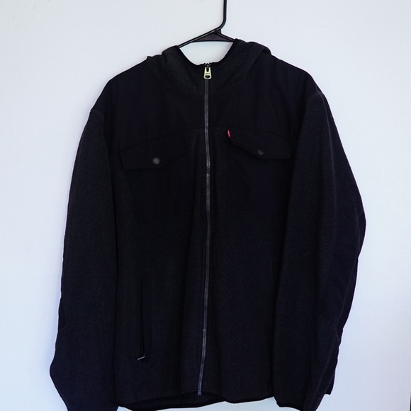 Levi's Black Hooded Jacket - Picture 1 of 2